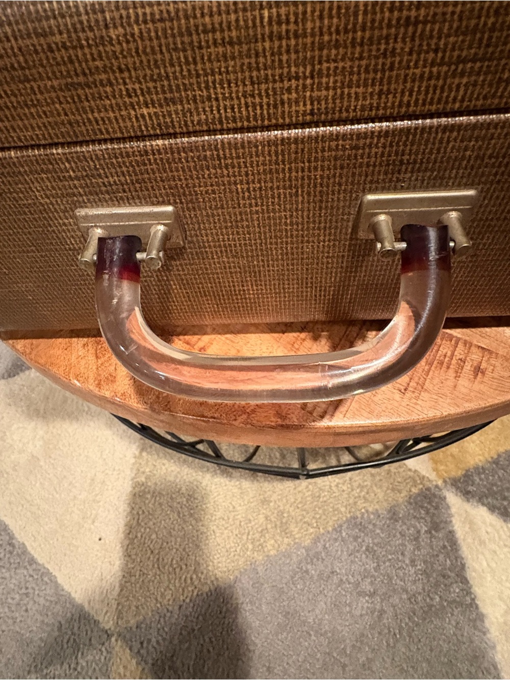 Vintage Tweed Suitcase - Picture 9 of 10